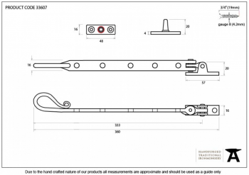 Pewter 12'' Shepherd's Crook Stay